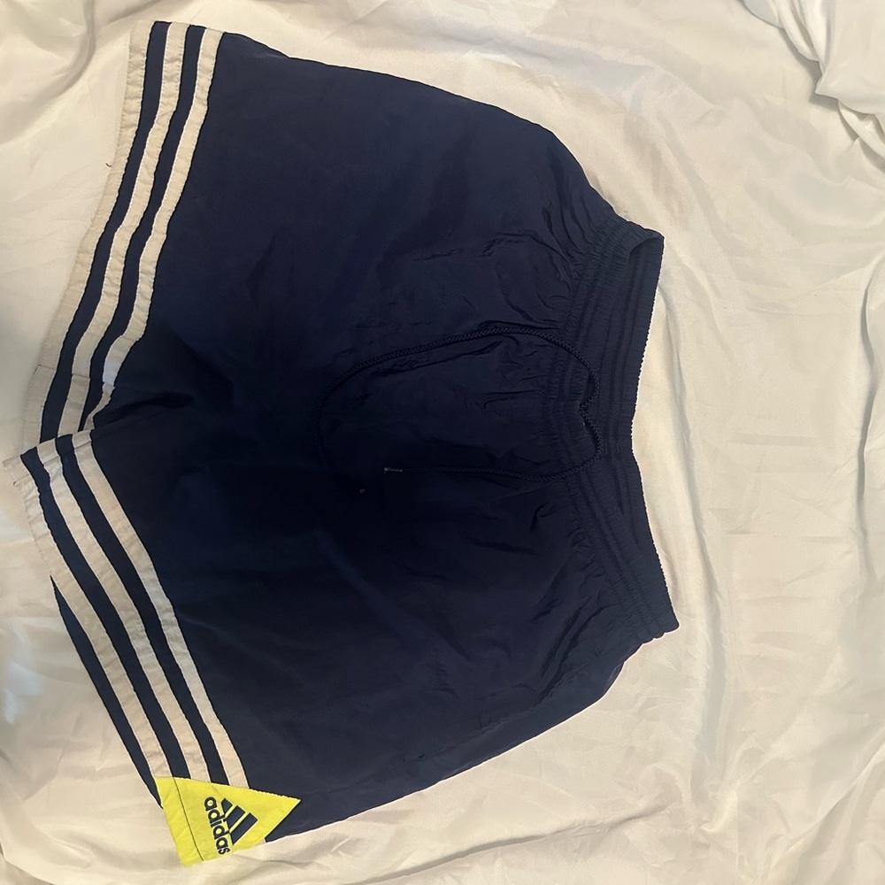 Adidas Blue and Yellow Athletic Shorts